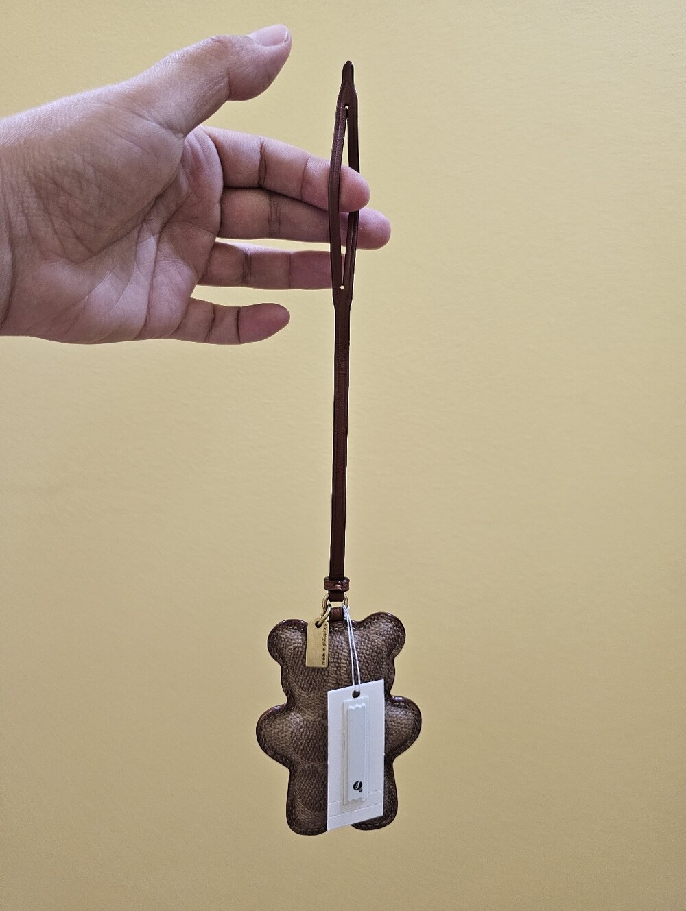 Coach Bear Puffy Bag Charm in Signature Canvas - Picture 5 of 7